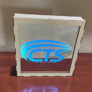 12&quot;x12&quot;x3&quot;, 3mm Wood, Lightbox, Shadow box, SVG File, Mirror Box, Removable, Replaceable, Holidays, LED Lights, Square, Laser Cut