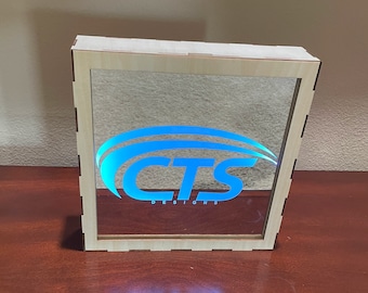 300mm x300mm x30mm, 3mm Wood, Lightbox, Shadow box, SVG File, Mirror Box, Removable, Replaceable, Holidays, LED Lights, Square, Laser Cut