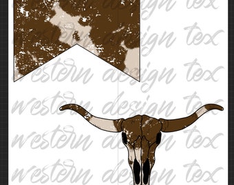 PNG-Bundle, anpassbares Design, beunruhigtes Rindsleder, individuelles PNG, Western Cowboy Cowgirl Download Shirt, Kuh-Print-Shirt, mit Taschen-Design