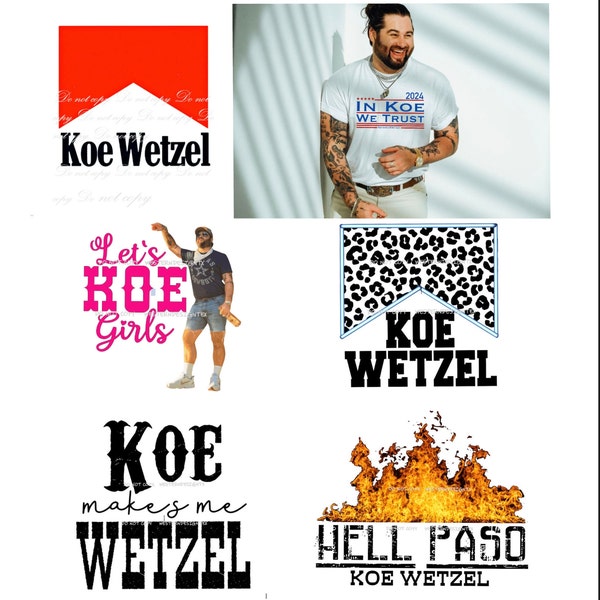 Koe Wetzel PNG Designs, Koe png Files, Country Music PNG Bundle, Koe png Bundle, Wetzel Country png , Wetzel Printables, Koe Wetzel Prints