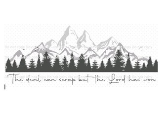 PNG, Devil Can Scrap, Lord Has Won, Country Western Design Digital Download Shirt Tshirt Tee Music Lyrics Song Album Wall Printable