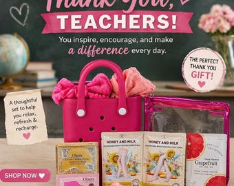 Teacher Appreciation Pink/Purpke Tote Spa Gift Set