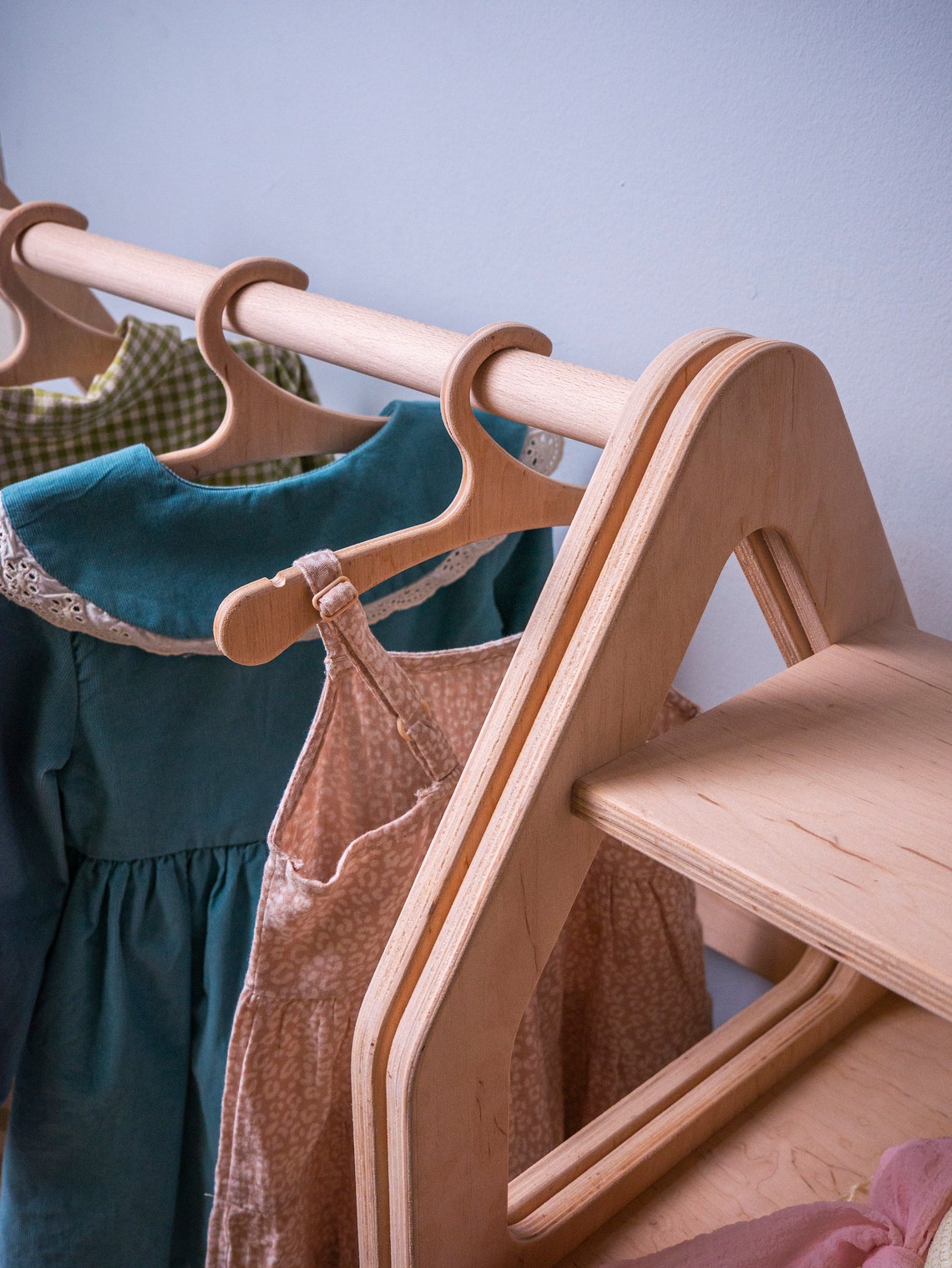 Garment Rack Children's Clothing Rack, Children Montessori Wardrobe, Toddler Wardrobe Clothing ...