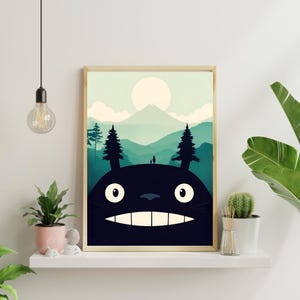 My Neighbor Totoro Movie Poster Digital Download | Minimalist Movie Poster | Wall Art Print | Printable Wall Art Print | Movie Print