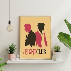 Affiche du film Fight Club en téléchargement numérique | Affiche de film minimaliste | Impression d'art mural | Impression d'art mural imprimable | Impression de film