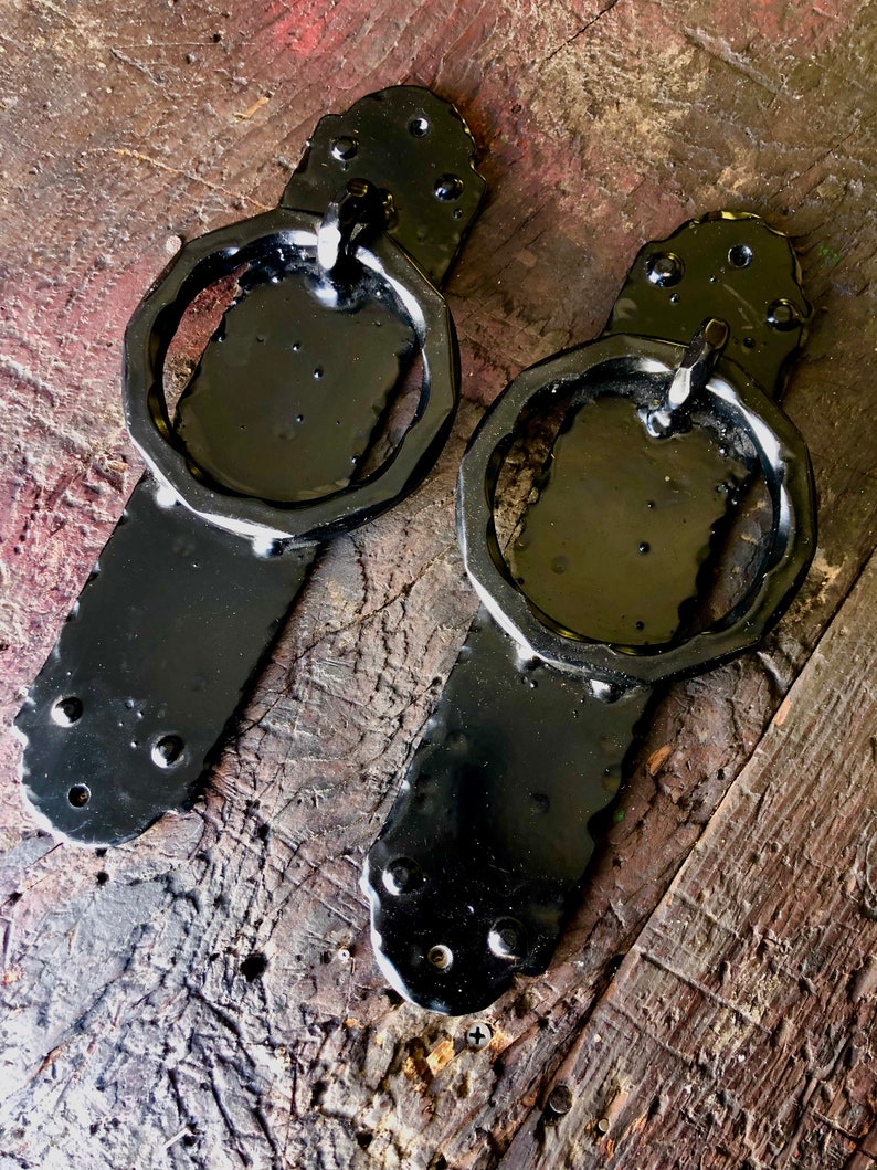 Black Iron Garage Door Handles Etsy