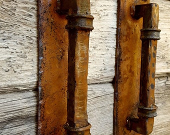 Garage Door Handles | Rusted Iron Finish