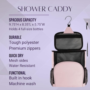 Graduation gift personalize shower caddy monogrammed mesh organizer quick dry bag custom travel kit dorm shower tote college acceptance gift image 4