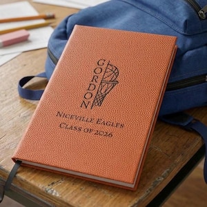 Personalized basketball notebook engraved basketball team journal gift for coach lined notebook Unique bball texture gift idea for team