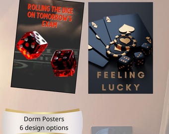 Poster for Dorm Room Art Poster Casino theme Masculine Wall Art 1st apartment sarcastic poster decor boys room college wall art masculine