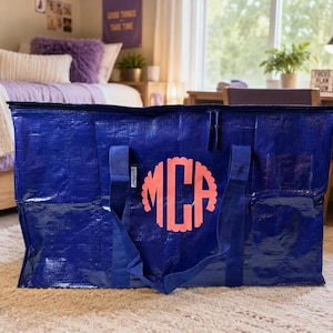 Personalized Storage Bags Dorm Essentials College Student Moving Supplies Storage Solution Closet Organization System Container Large