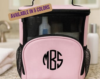 Graduation gift personalize shower caddy monogrammed mesh organizer quick dry bag custom travel kit dorm shower tote college acceptance gift