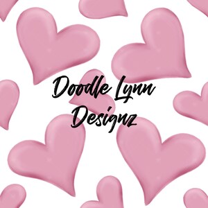 Heart seamless pattern, pink hearts repeating pattern, Valentine pattern