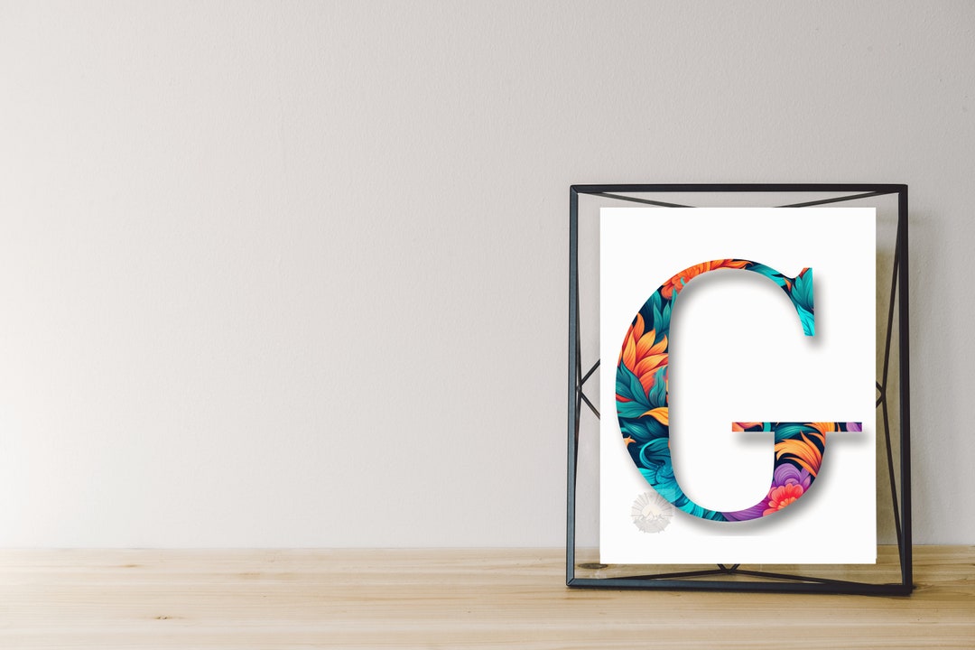 Initial Letter G Wall Art Etsy