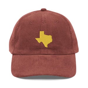 Embroidered Corduroy State Hat