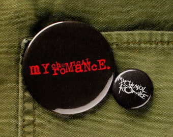 My Chemical Romance Pins, MCR Pins ,Emo Pins, Emo Buttons, music buttons, music pins, Three Cheers, Black Parade, Punk Buttons, Punk Pins