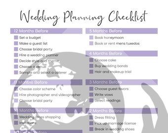 Wedding Planning Checklist and Planner Etsy