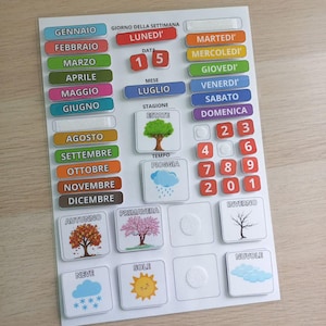 Calendario Montessori per Bambini - Impara Mesi, Stagioni, Giorni e Numeri!