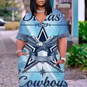 Dallas Cowboys NFL Football Oversize Dress With Pockets Etsy UK