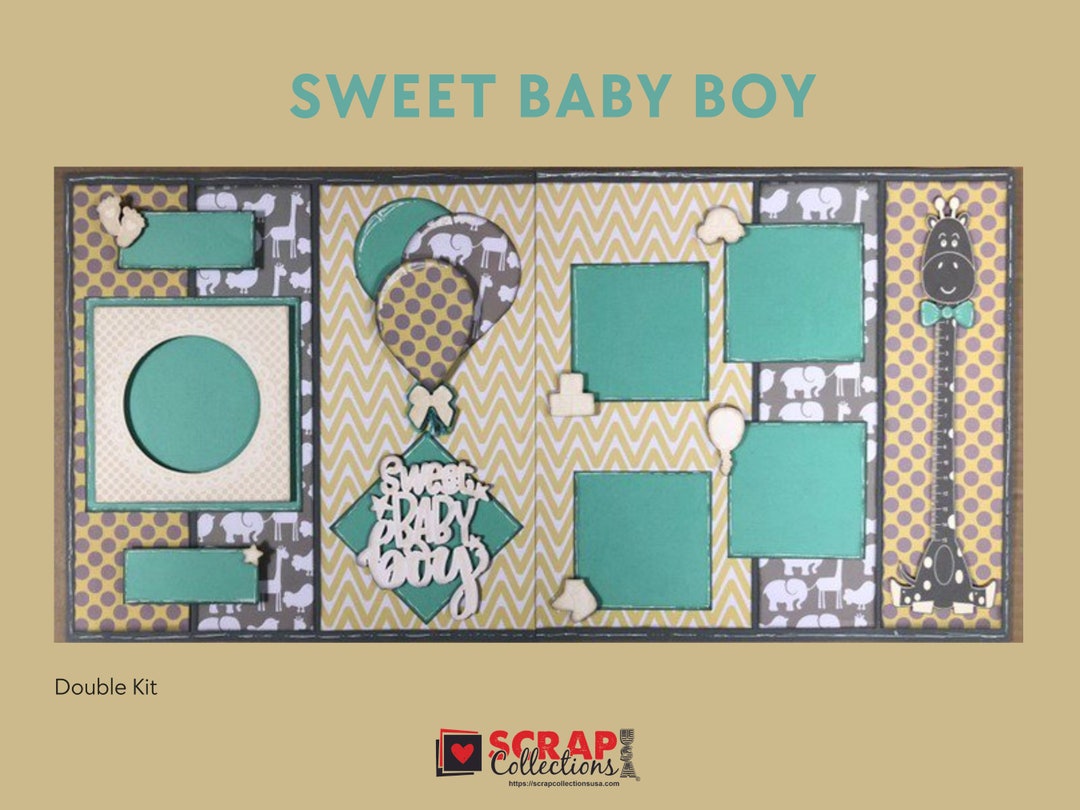 Sweet Baby Boy Scrapbook Kit Etsy