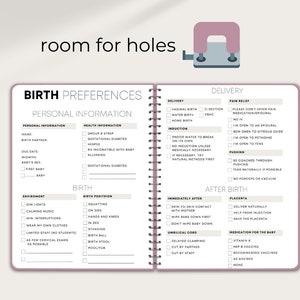 Birth Plan Template | Printable Birth Plan and Checklist - Etsy