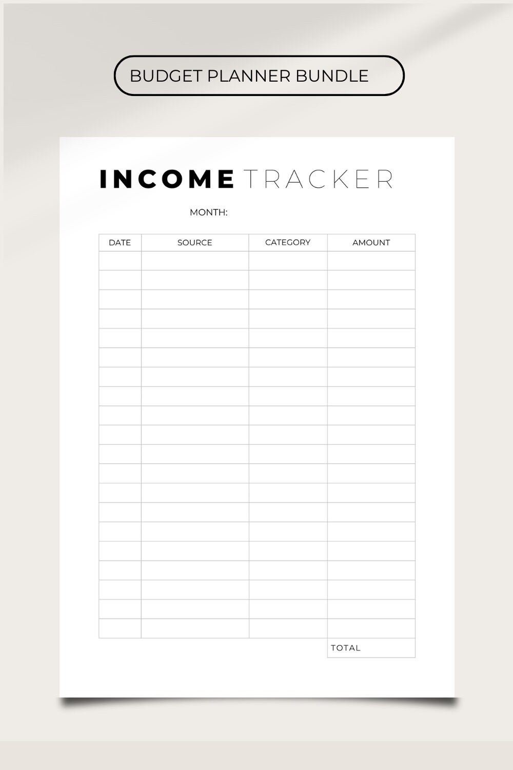Budget Template A4 A5 Letter PDF | Paycheck Budget Overview | Template ...