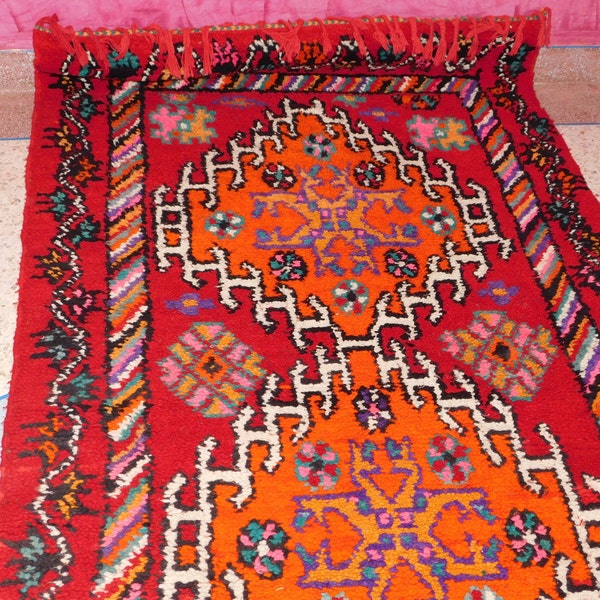 This gorgeous custom Bojaad rug is authentic and handmade in Morocco. It is made in the style of the Azilal region . #Bejaad