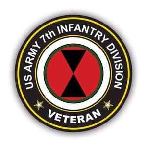 7th Infantry Division Veteran Sticker - Decal - American Made - UV Protected - joint base lewis-mcchord vet veterans