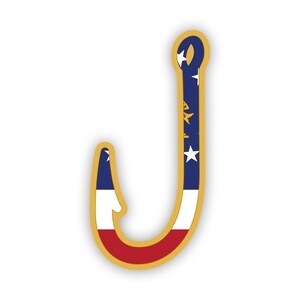 Georgia Fish Hook Aufkleber - Aufkleber - American Made - UV geschützt - Flagge Fischhaken Winkelangeln