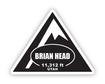 Sticker Brian Head - sticker - in Amerika gemaakt - UV-beschermd - bergbeklimmen bergbeklimmen bergtop in Utah