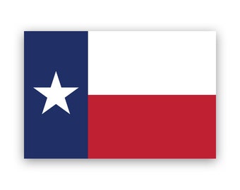 Adesivo con bandiera dello stato del Texas, decalcomania, di fabbricazione americana, protetto dai raggi UV, a forma di stella solitaria