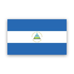 Sticker Nicaraguaanse vlag - sticker - Amerikaans gemaakt - UV-bestendig - Nicaragua