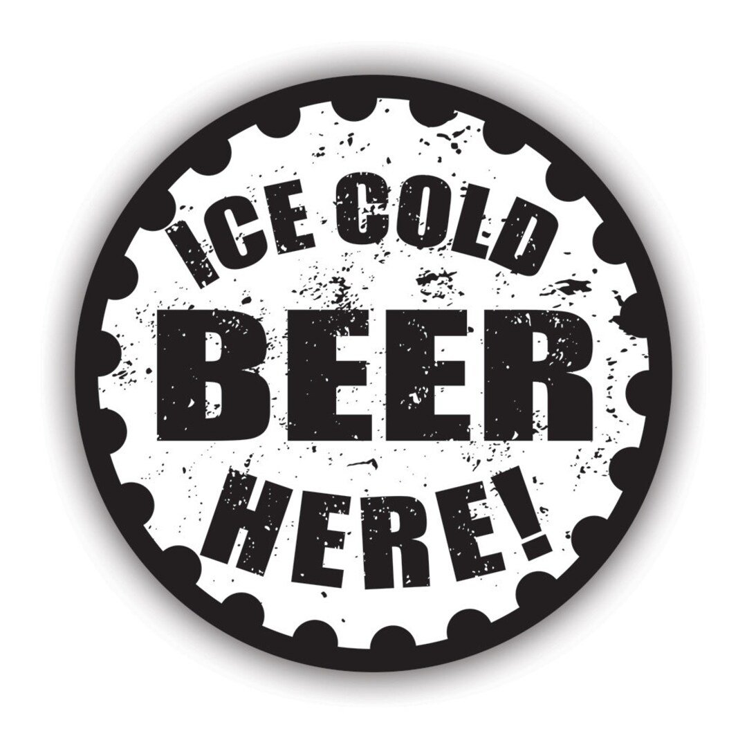 Ice Cold Beer Here Sticker Decal American Made UV Etsy