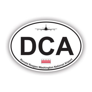 Ronald Reagan Washington National Airport Aufkleber - Aufkleber - American Made - UV Protected dca d.c. Bezirk von Columbia Arlington County