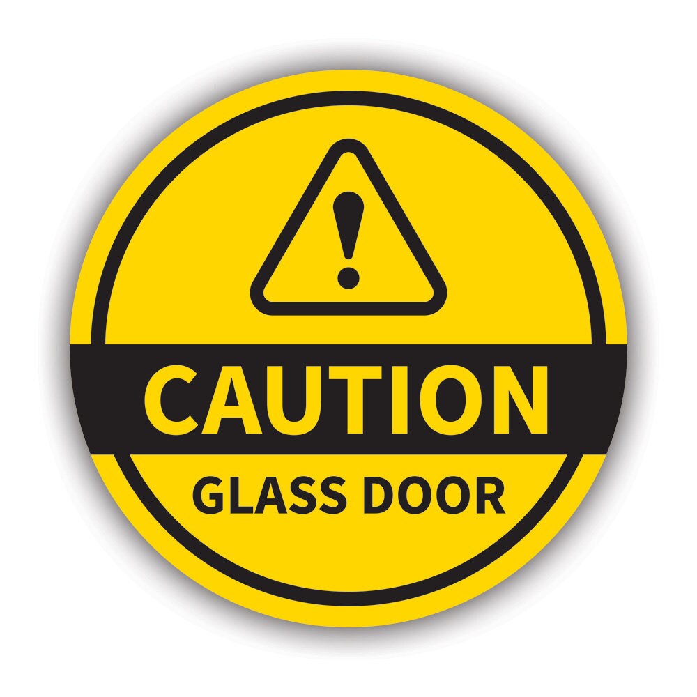 thumbnail image 2 of Glass Door Hazard Protection Decal Sticker Set – Safety Vinyl Decals By AUTO TATTOO GRAFIX 2 of 3