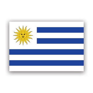 Uruguayan Flag Sticker - Decal - American Made - UV Protected uruguay ury uy