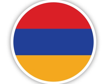 Autocollant Sticker Drapeau De L'Arménie "AM" - Neuf - Fabriqué En France