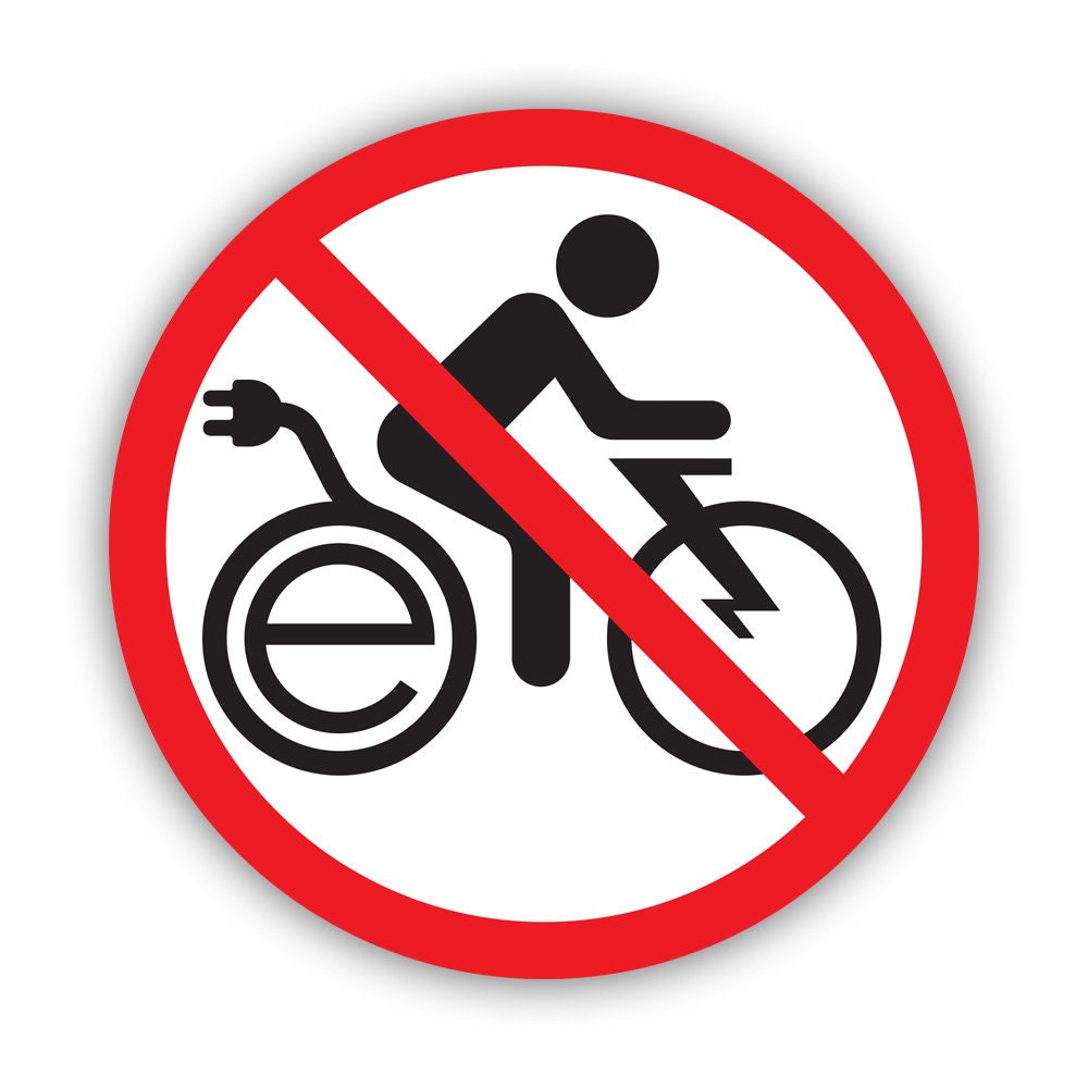 Adesivo No E-Bikes - Decalcomania - Made in America - Protezione UV no bici elettrica bici elettriche
