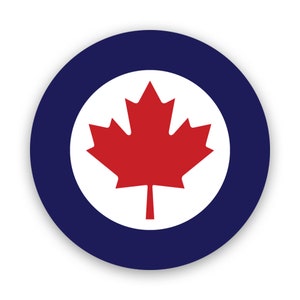 Royal Canadian Air Force Roundel Sticker - Decal - American Made - UV Protected - canada rcaf can ca air force national insignia military