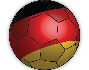 Germany Football Sticker - Decal - American Made - UV Protected german flag soccer pitch