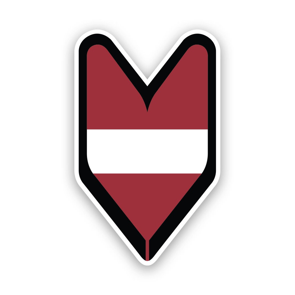 USA & Latvia Flag Bumper Stickers - 2 Pack 3 Inch Vinyl Decals For Cars, Windows & More