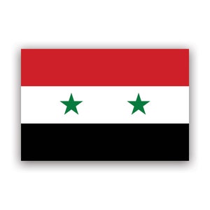 Syrian Flag Sticker - Decal - American Made - UV Protected syria syr sy