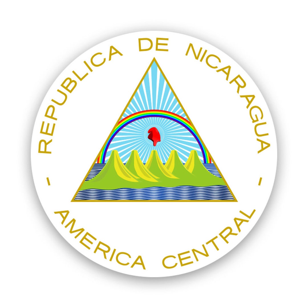 Nicaraguan Coat of Arms Sticker - Decal - American Made - UV Protected ...