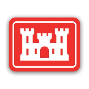 United States Army Corp of Engineers Sticker - Decal - American Made - UV Protected usace coe engineer formation military construction