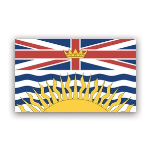 British Columbia Flag Sticker - Decal - American Made - UV Protected canada bc province