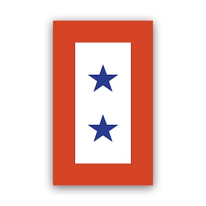 Two Blue Stars Service Flag Sticker - Decal - American Made - UV Protected service served armed forces