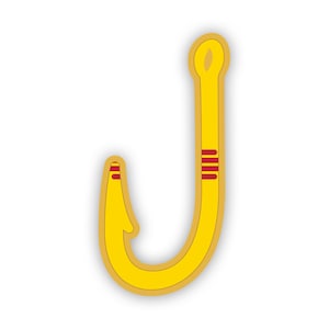 New Mexico Fish Hook Aufkleber - Aufkleber - American Made - UV geschützt - Flagge Fischhaken Winkelangeln
