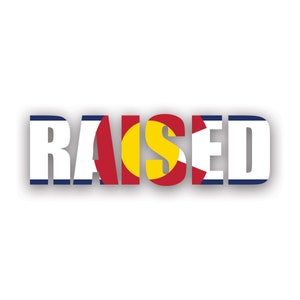 Colorado Raised State Flag Sticker - Decal - American Made - UV Protected - native pride resident local co