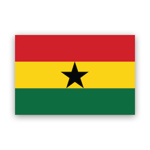 Ghanaian Flag Sticker - Decal - American Made - UV Protected - ghana gha gh