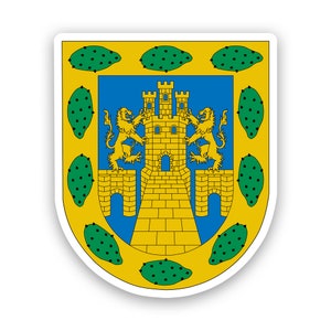 Calcomanía del Escudo de la Ciudad de México - Calcomanía - American Made - UV Protected df cdmx ciudad de méxico coa